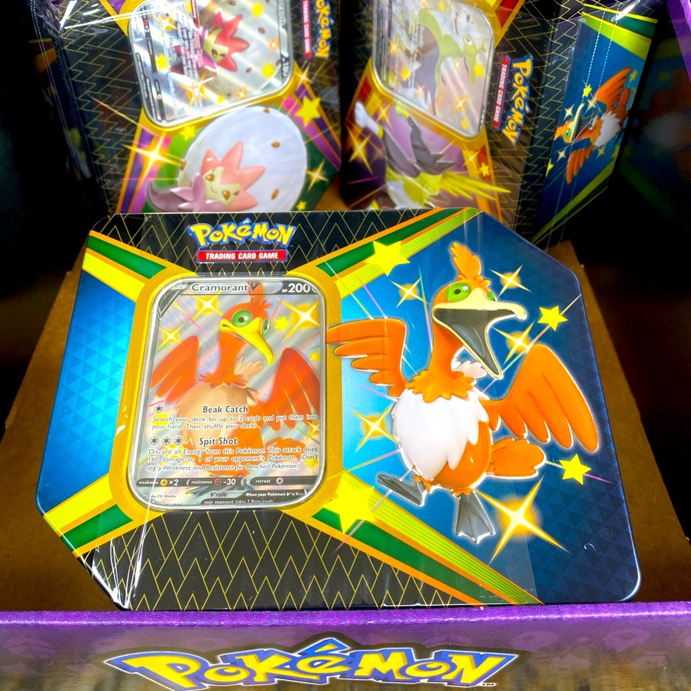 Brand New Pokémon Shiny Fate Tin CRAMORANT V